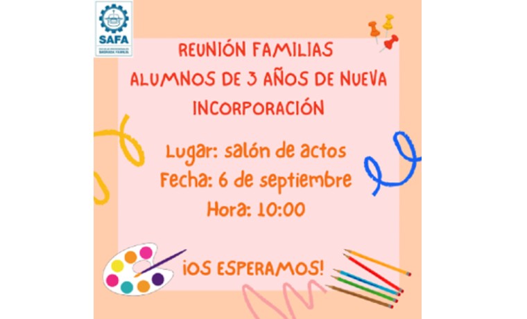 Reunión Infantil 3 años